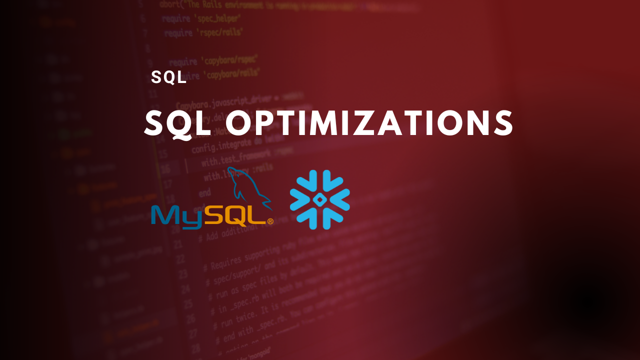 SQL Optimizations